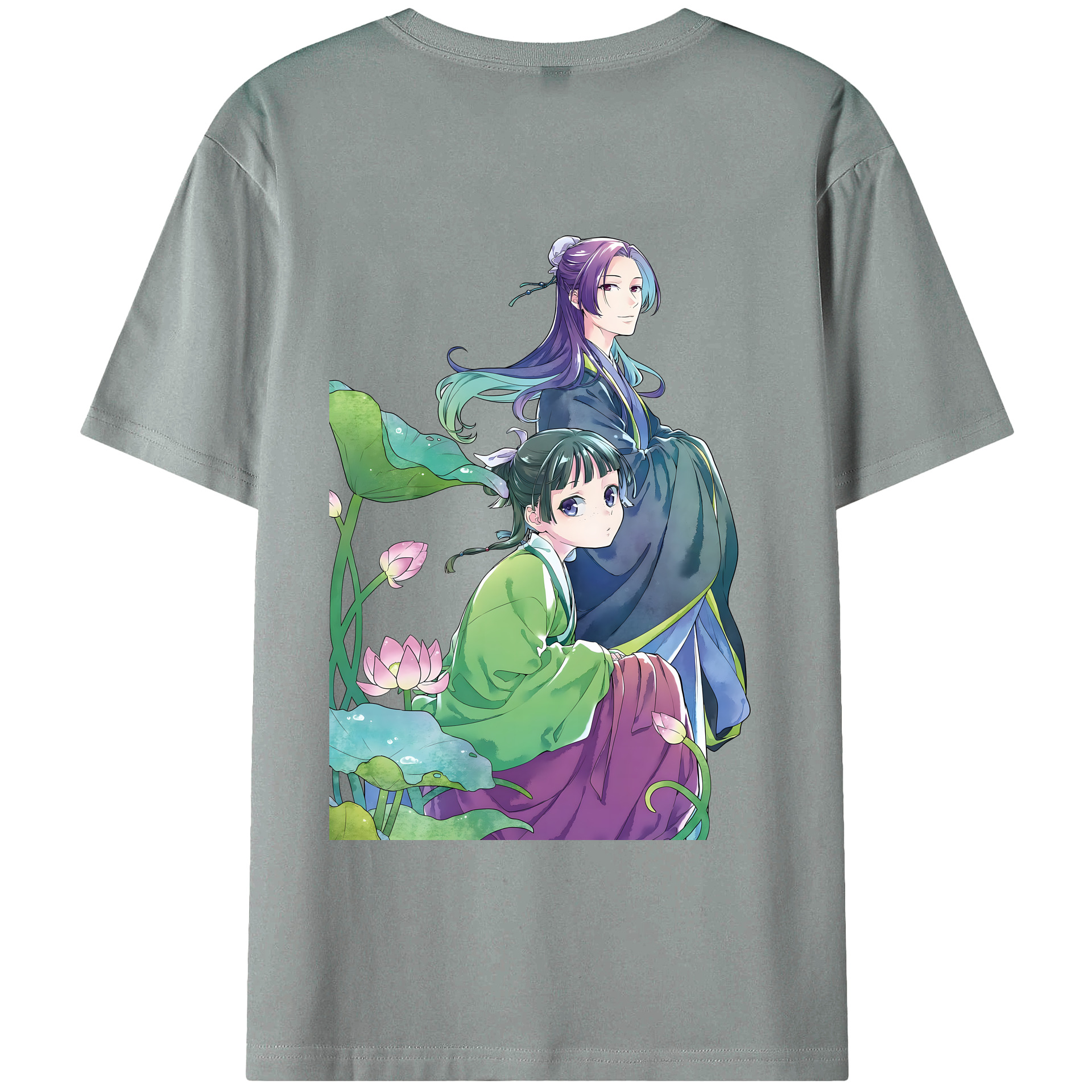 （画像用） 薬屋のひとりごと The Apothecary Diaries 綿100％ メンズ半袖Tシャツ（バックプリント） 通気性